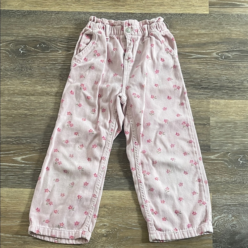 Zara floral girls jeans